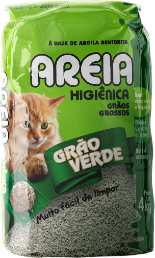 Areia Higiênica Grão Verde